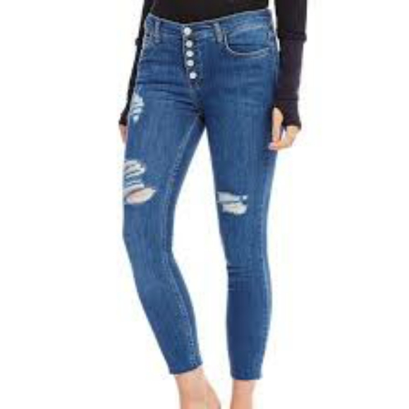 Free People Raegan Distressed Jeans - Picture 2 of 6